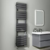 (AA129) 1600x450mm Anthracite Flat Panel Ladder Towel Radiator. RRP £417.99. Our expertly engi...