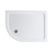 (MQ182) 1200x900mm Offset Quadrant Ultra Slim Stone Shower Tray - Left. RRP £255.99. Low profi...
