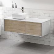 1200mm Berg Countertop Vanity Unit. Providing an elegant statement piece to your bathroom. Co...