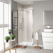 (A142) 800mm - 8mm - Designer EasyClean Hinged Shower Door. RRP £377.99. 8mm EasyClean glass -...