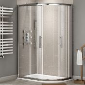 (AA81) 760x900mm - 8mm - Designer EasyClean Offset Quadrant Shower Enclosure - Reversible. RRP ...