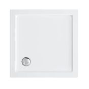 (AA59) 900x900mm Square White Shower Tray. RRP £159.00. Strong & Slimline low profile design ...