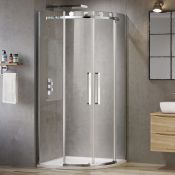 (AD231) 800x800mm - 8mm - Designer Frameless EasyClean Quadrant Shower Enclosure. RRP £499.99. 8mm