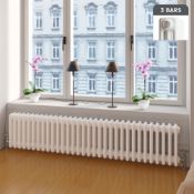 (AA91) 300x1458mm White Triple Panel Horizontal Colosseum Traditional Radiator. RRP £559.99. F...