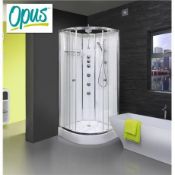 (J76) 900x900mm iLock Quadrant Shower Tray Polar White. RRP £599.99.Acrylic shower tray Smoot...