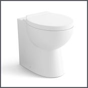 (H110) Quartz Back to Wall Toilet & Soft Close Seat. Stylish design Made from White Vitreous Ch...