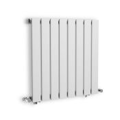 (PP20) 600x600mm White Panel Horizontal Radiator. RRP £214.00. Made from low carbon steel with a
