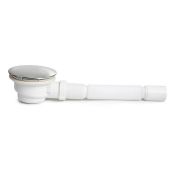 (CC64) Fast Flow Shower Waste Container to collect organic waste Chrome plated cover Wide pi...