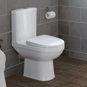 (RK62) Sabrosa II Close Coupled Toilet & Cistern inc Soft Close Seat Made from White Vitreous ....