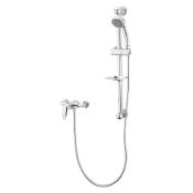 (PP125) KEONI REAR-FED CONCEALED/EXPOSED CHROME SHOWER. RRP £249.99. Manual Temperature Control