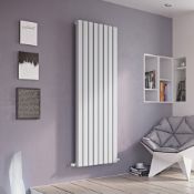 (G109) 1800x585mm Vulkan Square White Vertical Designer Radiator Single Panel. RRP £361.00. Fo...
