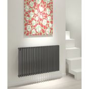 (AA134) 600 X 980MM XYLO DESIGNER RADIATOR ANTHRACITE. RRP £219.99. High performance radiator ...