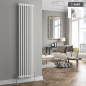 (CC55) 2000x490mm White Double Panel Vertical Colosseum Traditional Radiator. RRP £429.99. Ou...