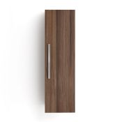(CC114) 1200mm Avon Walnut Effect Tall Storage Cabinet - Wall Hung. RRP £299.99. Engineered wi...