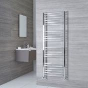 (CC130) 1800x500mm Milano Eco - Curved Chrome Heated Towel Rail. RRP £285.99. Bring contempora...