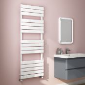 (TT116) 1600x600mm White Flat Panel Ladder Towel Radiator. RRP £354.99. We use low carbon stee...