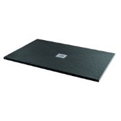 (CC103) 1200x800mm Rectangular Slate Effect Shower Tray. RRP £599.99. Handcrafted from high-gr...