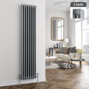 (Z168) 1800x380mm Earl Grey Triple Panel Vertical Colosseum Radiator. RRP £494.99. For an eleg...
