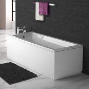 (Z45) 1600x750mm Square Single Ended Bath. COMES COMPLETE WITH SIDE PANEL. Manufactured in th...