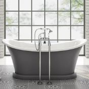 (QQ10) Freestanding Traditional Regal Stand Pipe Bath Shower Taps. RRP £499.99. Freestanding f...
