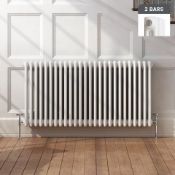 (QQ88) 600x1410mm White Double Panel Horizontal Colosseum Traditional Radiator. RRP £572.99. ...