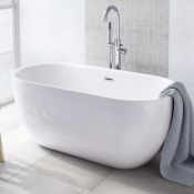 1500x720mm May Freestanding Bath. Manufactured from high quality gloss acrylic for a luxurious ...
