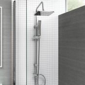 (QQ100) 200mm Square Head, Riser Rail & Handheld Kit. RRP £219.99. Quality stainless steel sho...