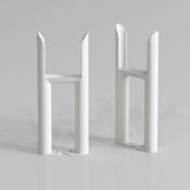 (AA154) 300x72 - Wall Mounting Feet For 3 Bar Radiators - White Can be used to floor mount rad...