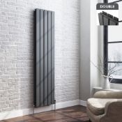 (DW192) 1600x376mm Anthracite Double Flat Panel Vertical Radiator. RRP £331.99. Made with low ...