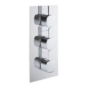 (QQ104) Square Three Way Concealed Valve. RRP £349.99. Chrome plated solid brass Built in ant...
