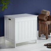 (QQ65) Colonial Laundry Hamper Made from hard-wearing MDF Easy to clean with a water resistan...