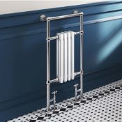 (QQ92) 952x479mm Traditional White Slim Towel Rail Radiator - Cambridge. RRP £449.99. For clas...