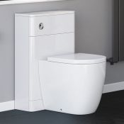 (QQ112) 500mm Denver Gloss White Back To Wall Toilet Unit. RRP £209.99. Engineered with everyd...