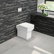 (QQ111) Belfort Back to Wall Toilet with Soft Close seat Made from White Vitreous China Anti-...