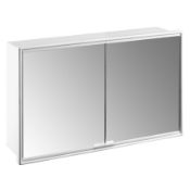 (QQ79) 584mm Alcudina Double door White Mirror cabinet This Alcudina cabinet provides a stylis...
