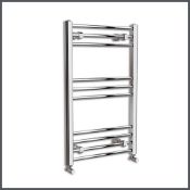 (Z162) 800x500mm Straight Heated Towel Radiator. RRP £99.99. This chrome towel radiator offer...