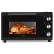 35L Mini Oven Cooker and Grill with 3 Cooking Functions, Adjustable Temperature Control and Tim...