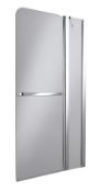 (JL110) 850mm Amazon Straight 2 panel Radius bath screen. RRP £155.00. It's reversible so can...