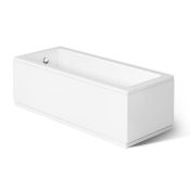 (JL104) 1600x700mm Square Single Ended Bath. RRP £226.00. Space saving design Manufactured in...