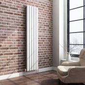 1800x360mm Gloss White Single Flat Panel Vertical Radiator. RRP £329.99. Made with low carb...