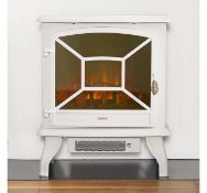(JL148) 1800W White Panoramic Stove Heater A powerful electric stove heater with three tempere...