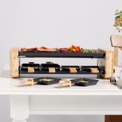 (JL37) 1200W 8 Person Raclette Grill & Stone