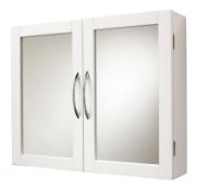 (JL31) Lenna Double door White Mirror cabinet. Made from responsibly sourced, Forest Friendly ...