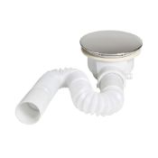(AA149) Fast Flow Shower Waste Container to collect organic waste Chrome plated cover Wide p...