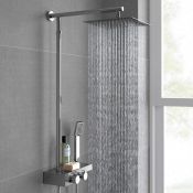 (TT199) Square Thermostatic Bar Mixer Shower Set Valve with Shelf 10