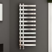 (JL23) 1200x500mm Chrome Designer Towel Radiator - Flat Panel. Enjoy the convenience of a towel...