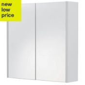 (JL32) Tobique Double door White Mirror cabinet. Made from responsibly sourced, Forest