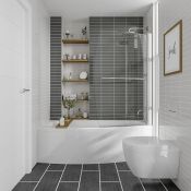 (NV13) 1700mm Right Hand Space Saver Shower Bath Screen Rail & Front Panel (Excludes End Panel)...