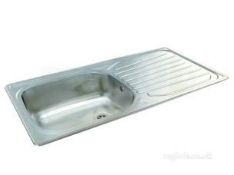 (QP167) Carron Phoenix Precision Plus Xb Kitchen Sink With Single Bowl And Drainer. RRP £198.9... (