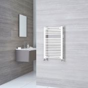 (TT84) 900x500mm Premium White Flat Heated Towel Rail. RRP £159.99. Keep your bathroom feeling...